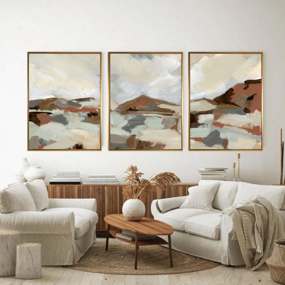 Dream Ranch, 36" x 48", Gold Floating Frame - Final Sale - Giri Designs