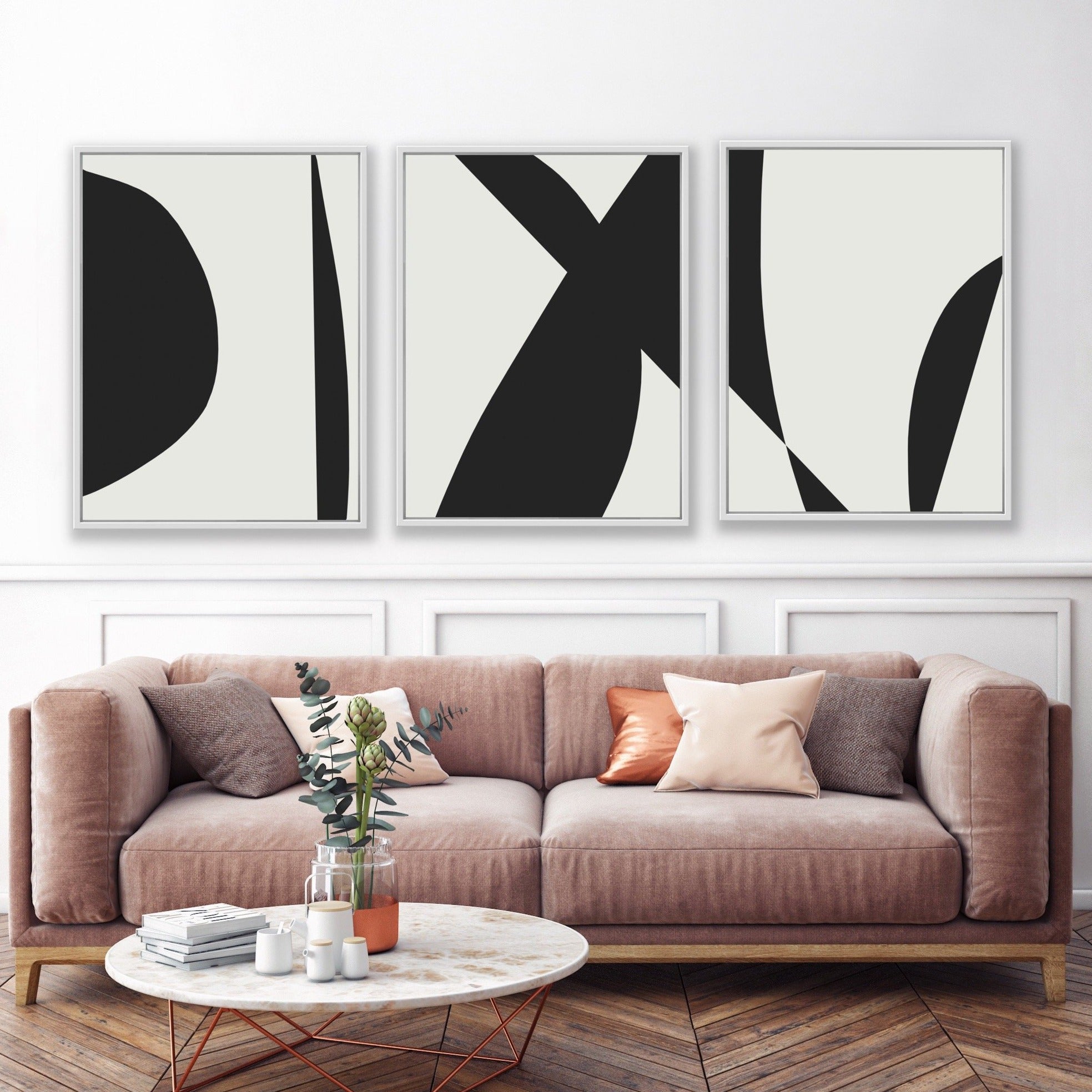 Minimal Black Canvas | Giri Designs Wall Art