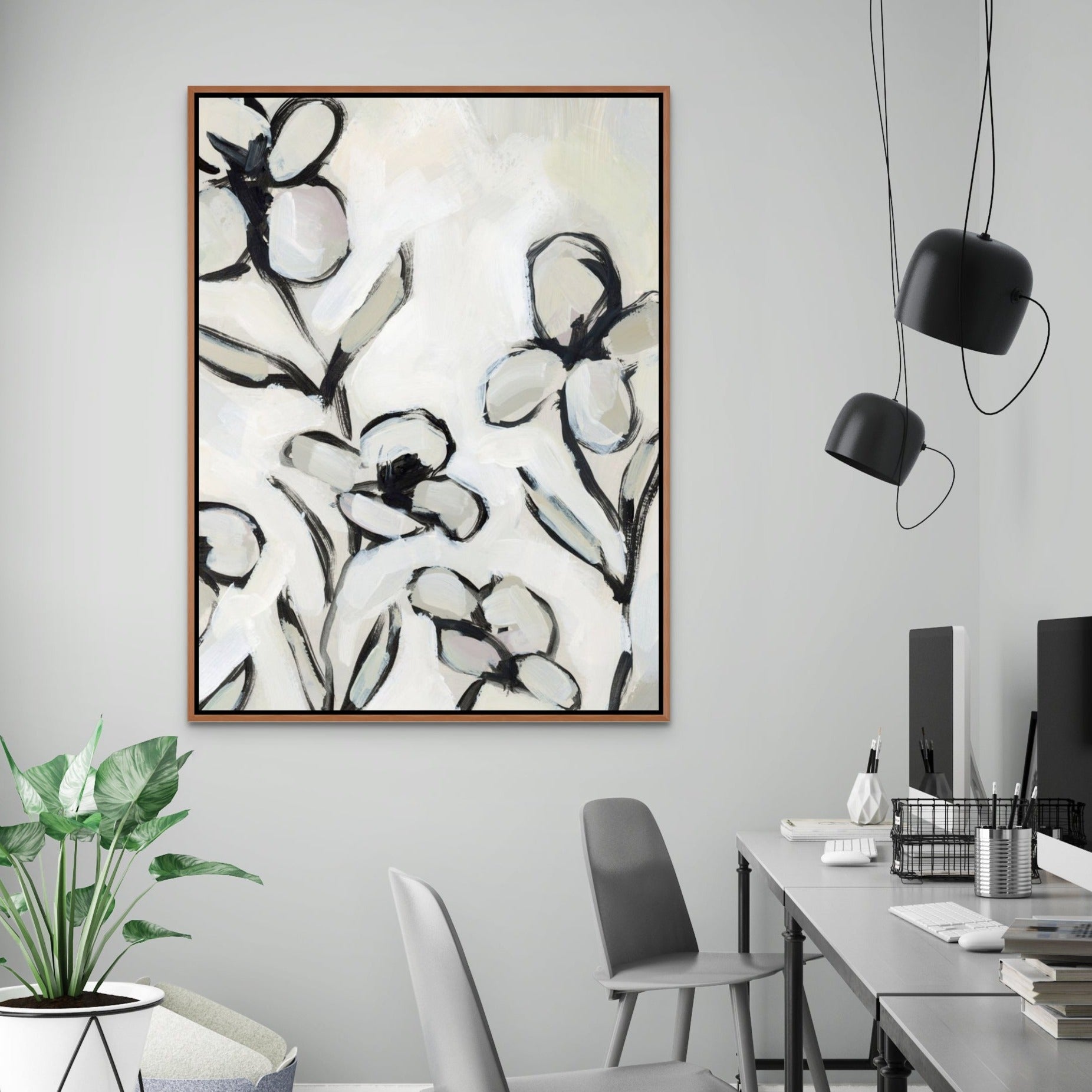Modern Florals Canvas | Giri Designs Wall Art