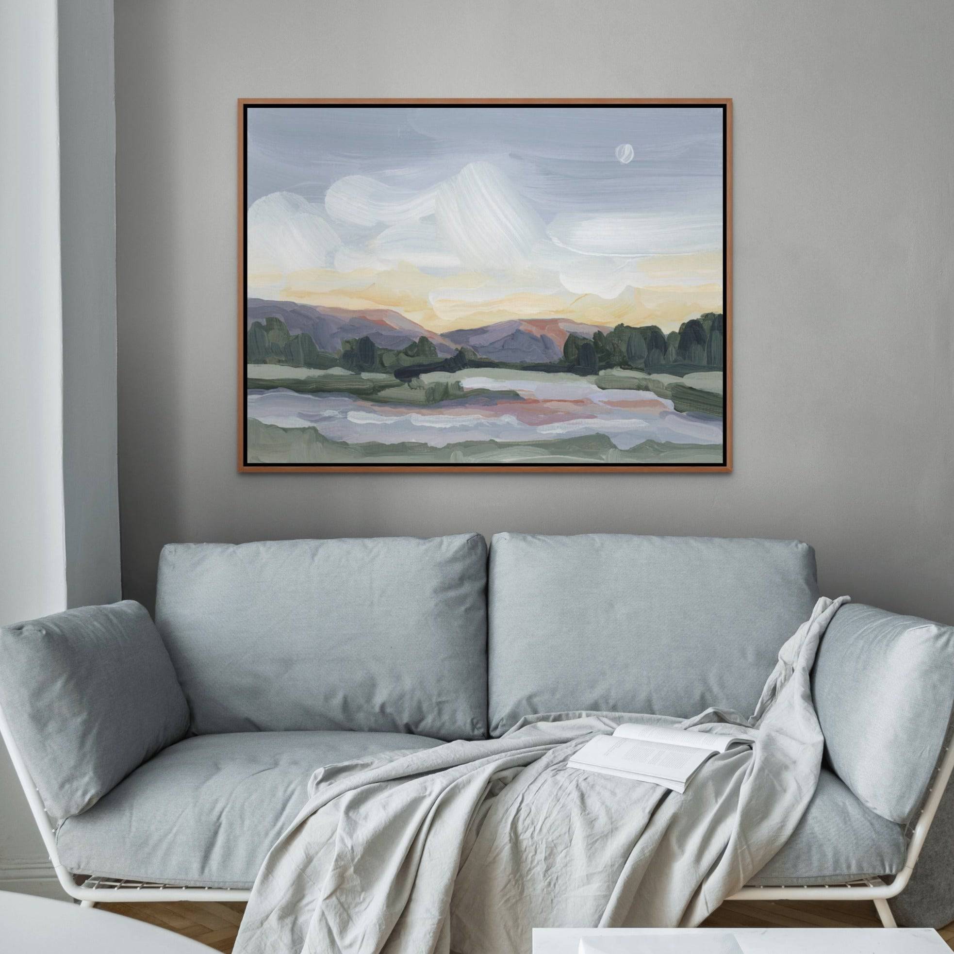 Moonlit Pond Canvas | Giri Designs Wall Art