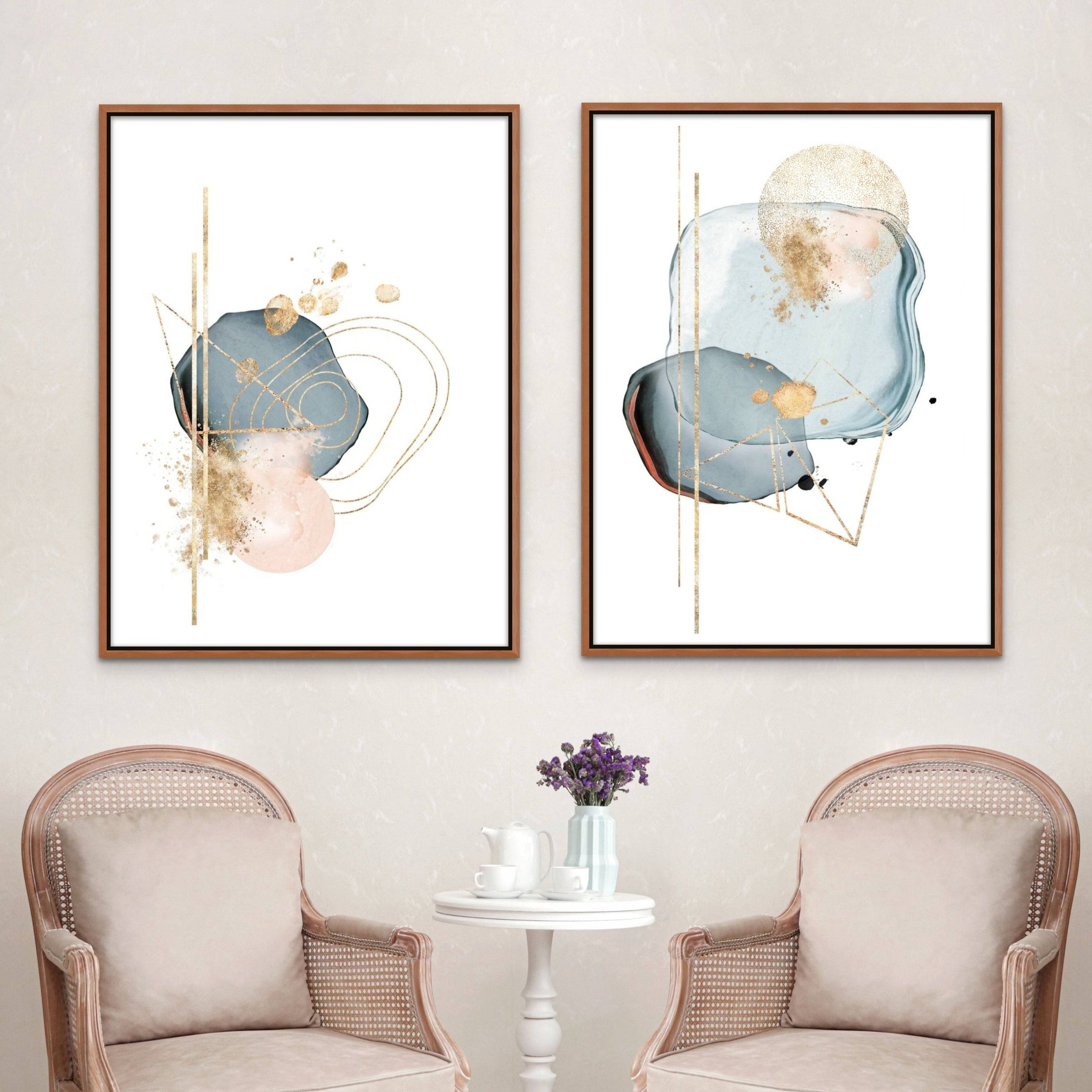 Pink and Blue Elements - Giri Designs
