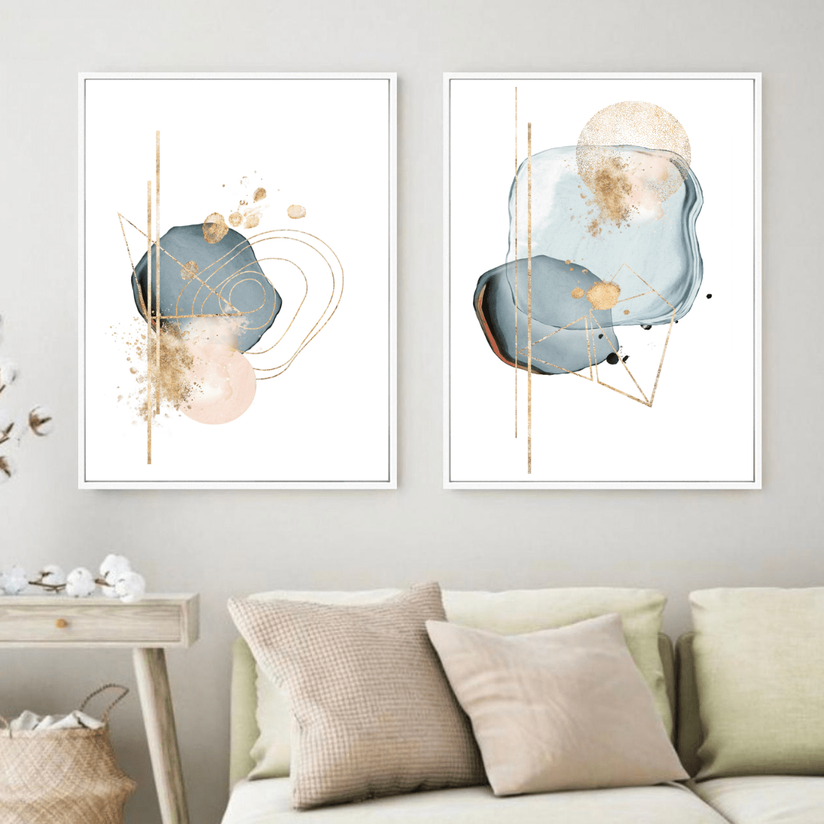 Pink and Blue Elements - Giri Designs