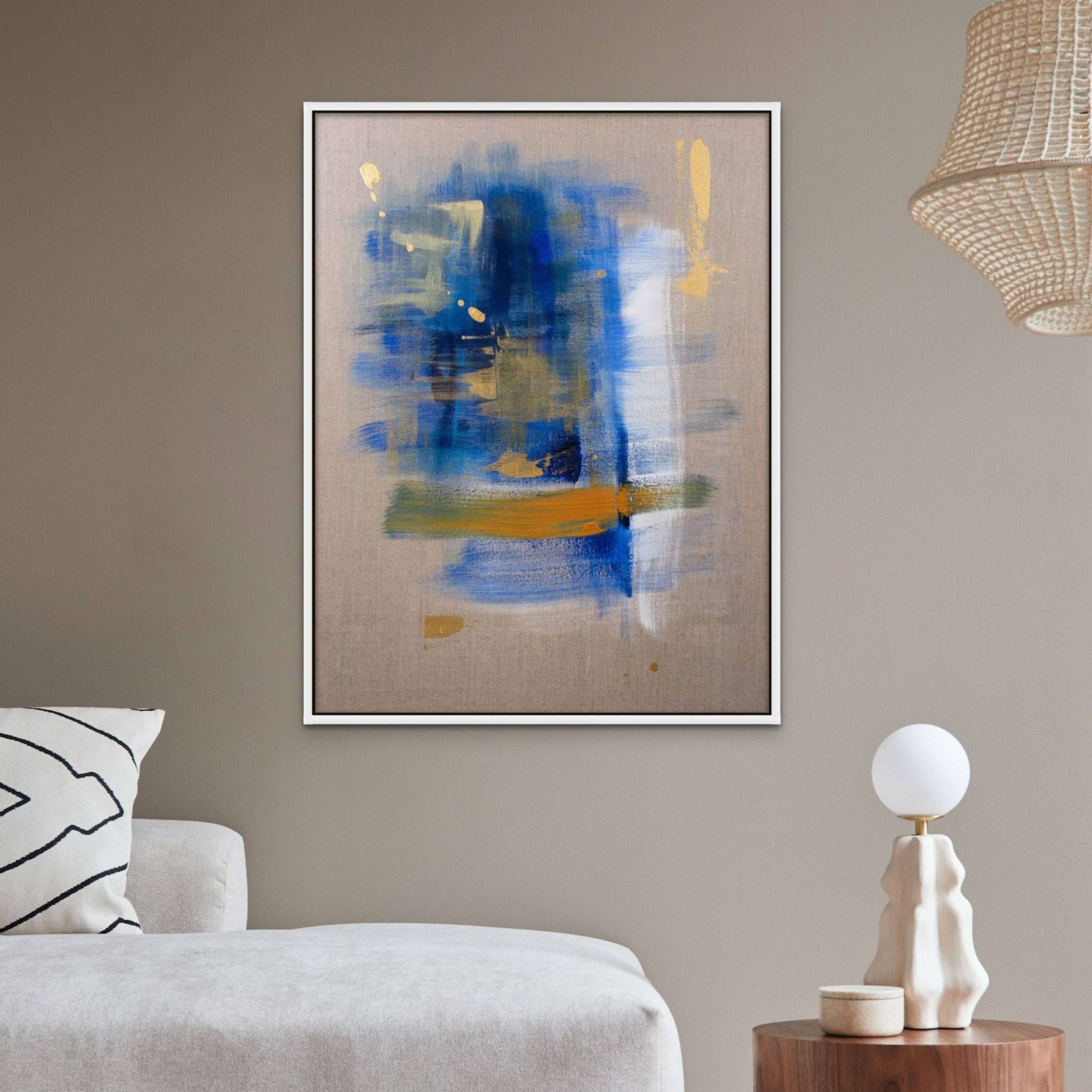 Blue Rush Canvas | Giri Designs Wall Art
